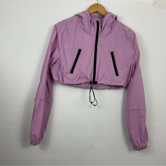 Zara Jackets & Blazers - Zara Purple Cropped Windbreaker Jacket Size Large